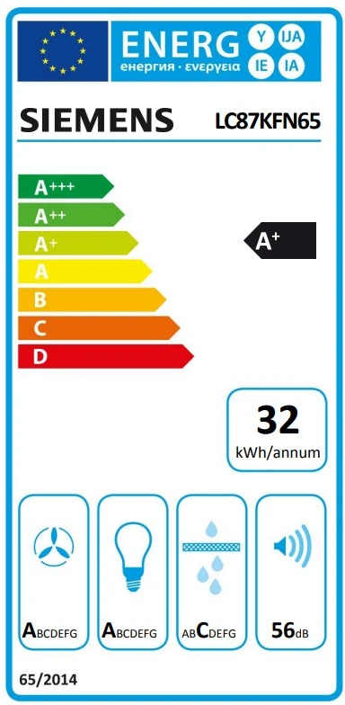 Energy Class A+ - Full EU energy label
