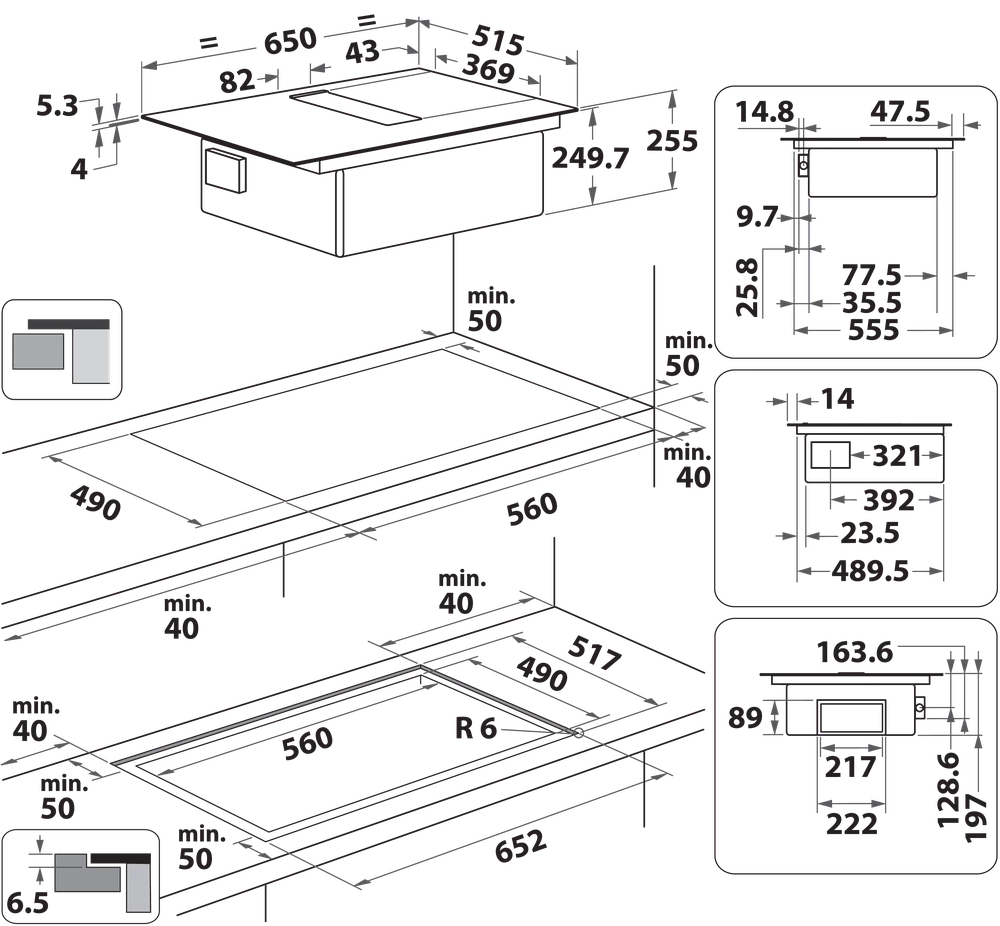 Bauknecht BVH 2065B Einbau-Induktionskochfeld Schwarz