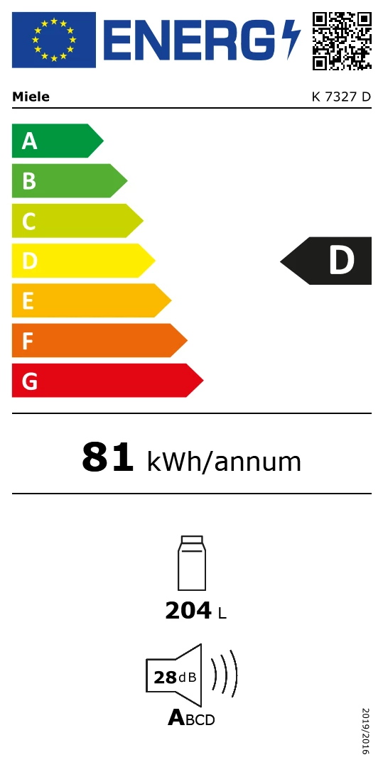Energieklasse D - Vollständiges EU-Energielabel