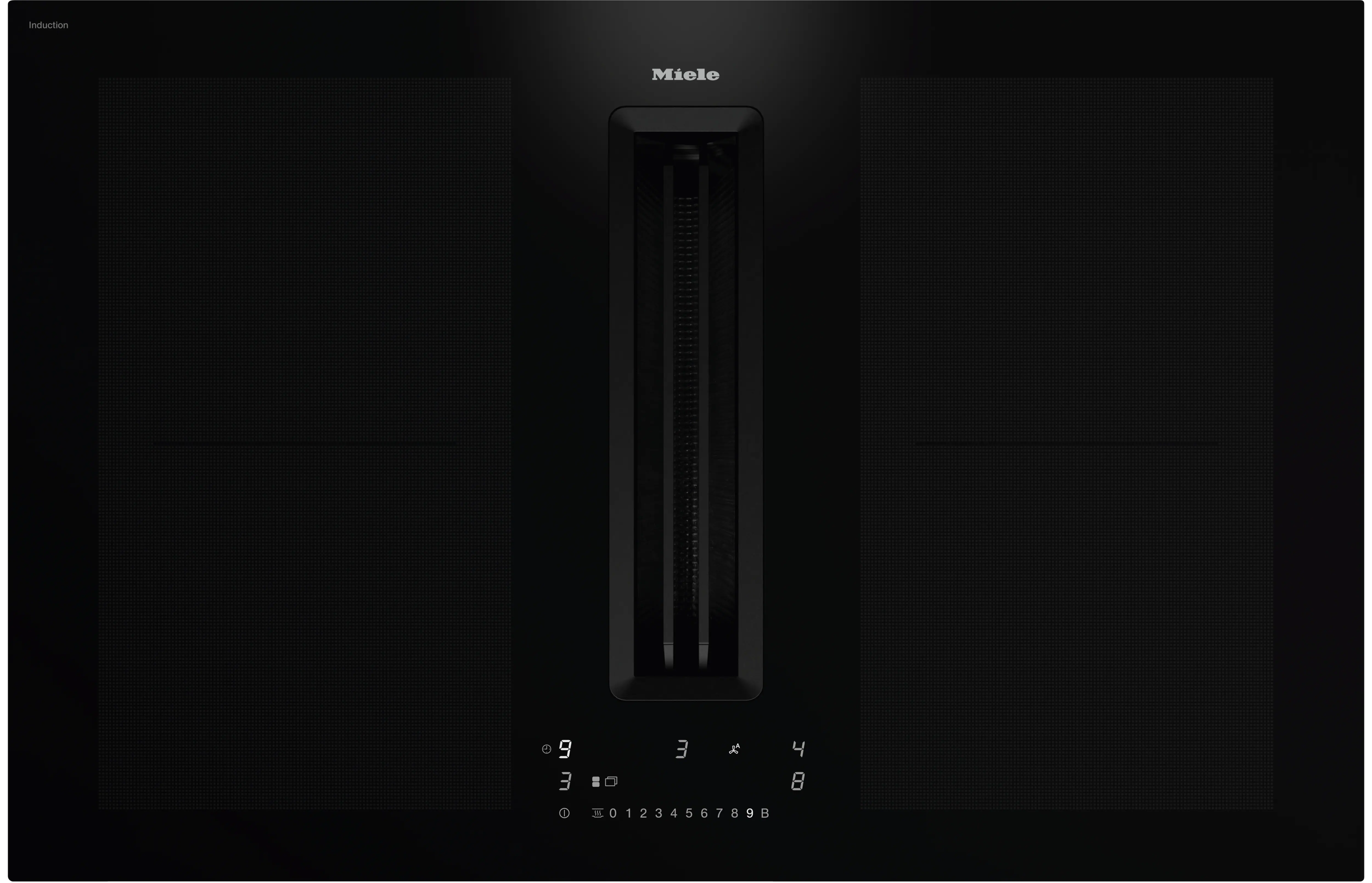 Miele KMDA 7676 FL-1 Herdunabhängiges Induktionskochfeld mit Tischlüfter Black Perfection