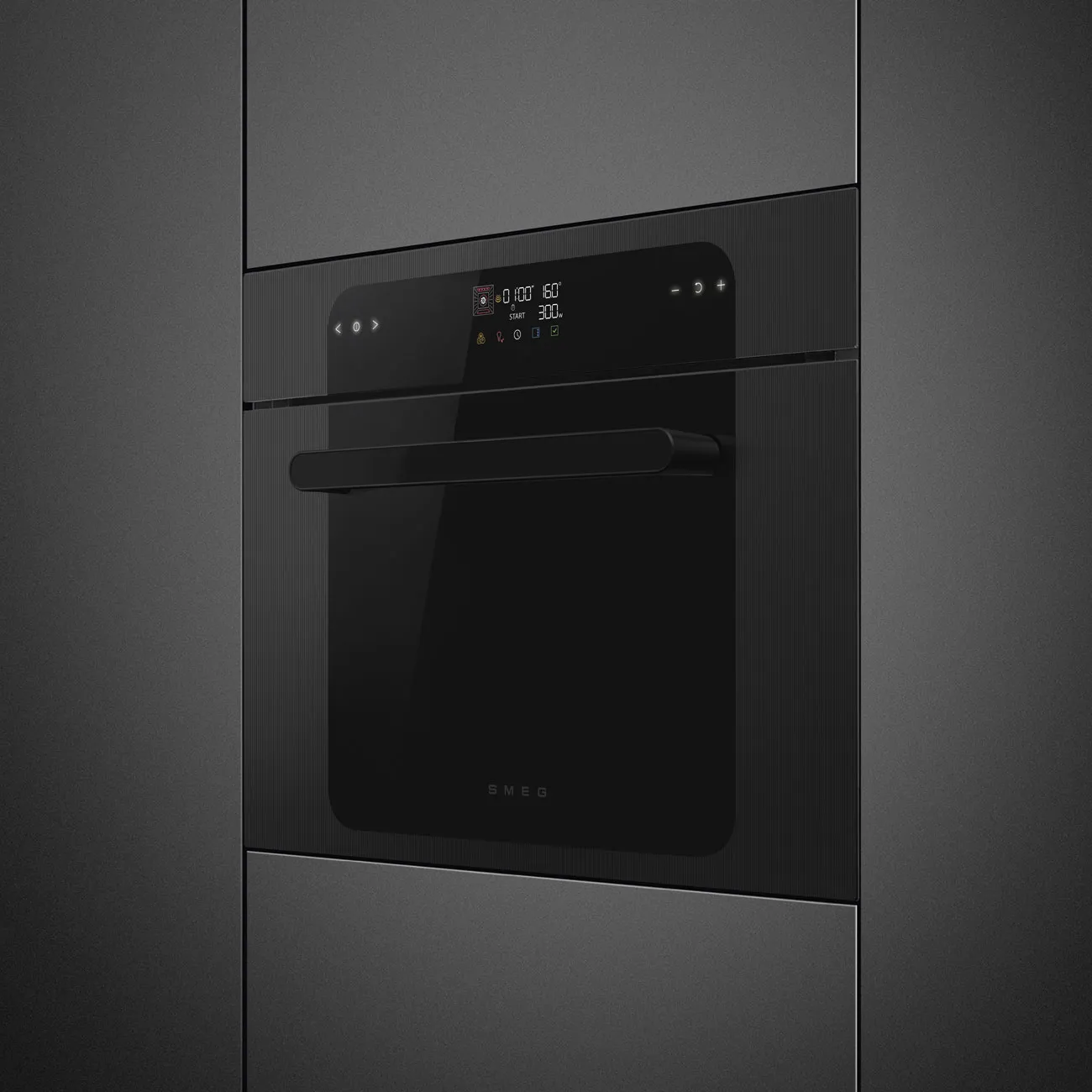 Smeg SO4202M1B Kompakt-Backofen mit Mikrowelle Schwarz