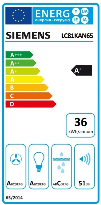 Energy Class A+ - Full EU energy label