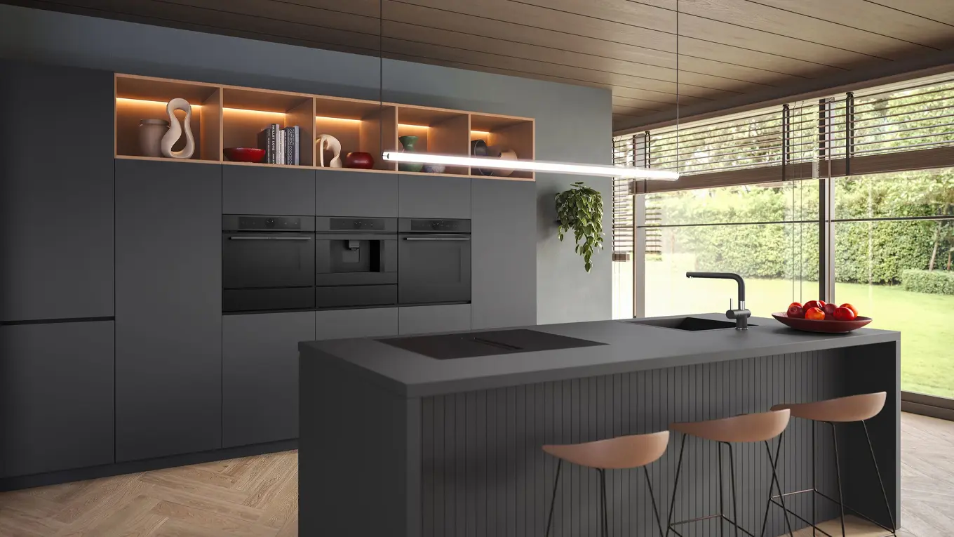 Bosch serie 8 küchengeräte in matt schwarz