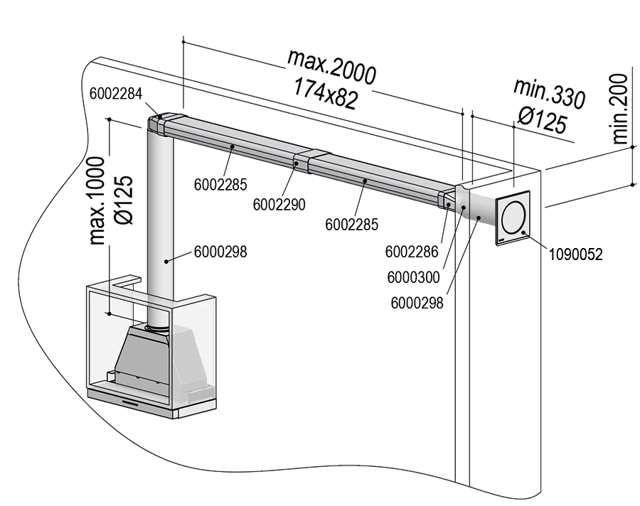 berbel Set III Flach 125 bT Abluft-Set berbel Set III Flach 125 bT Abluft-Set