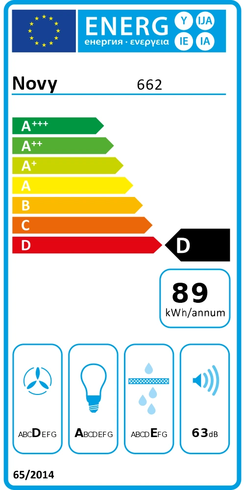 Energieklasse D - Vollständiges EU-Energielabel