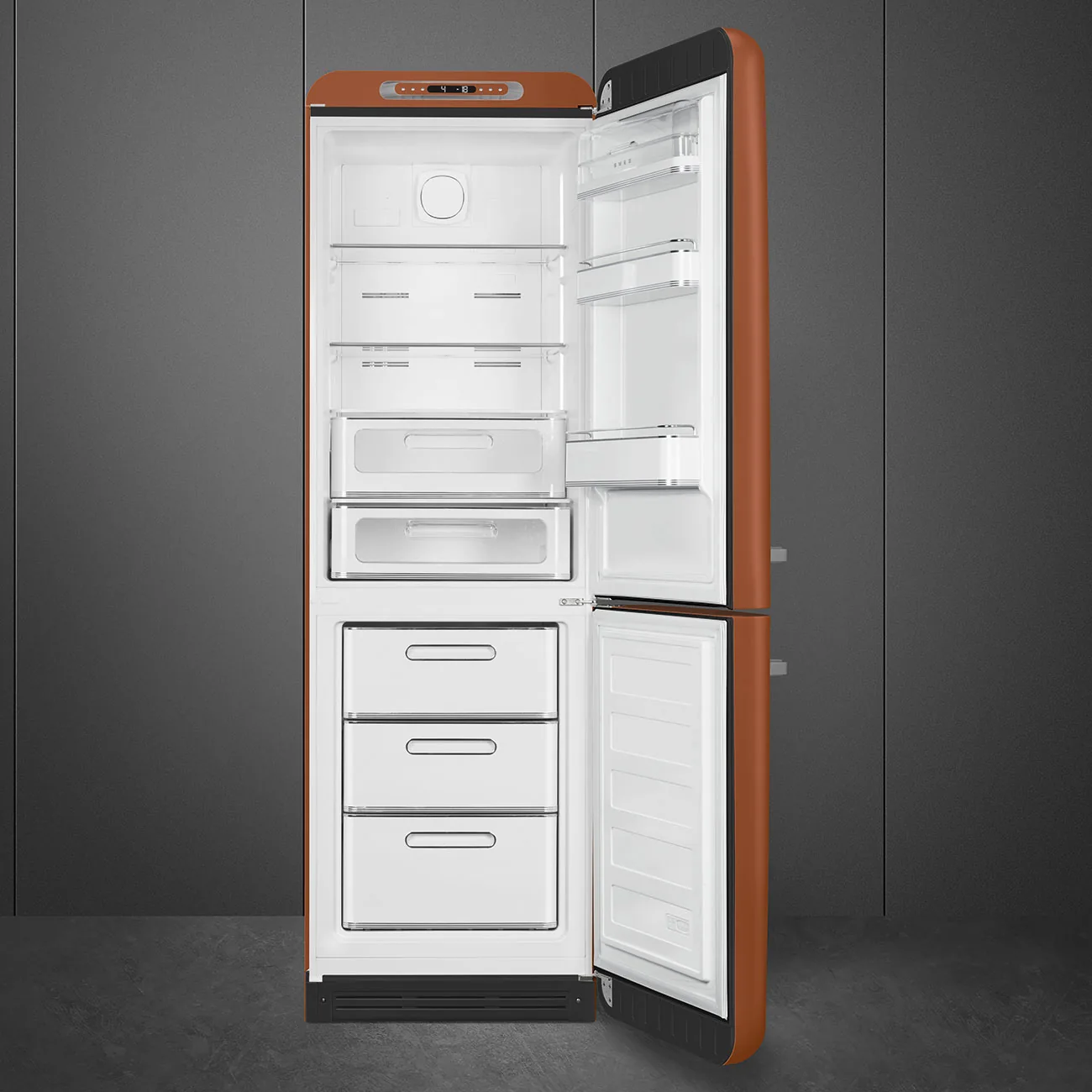 Smeg FAB32RACM6 Stand-Kühl-Gefrierkombination Amber Clay