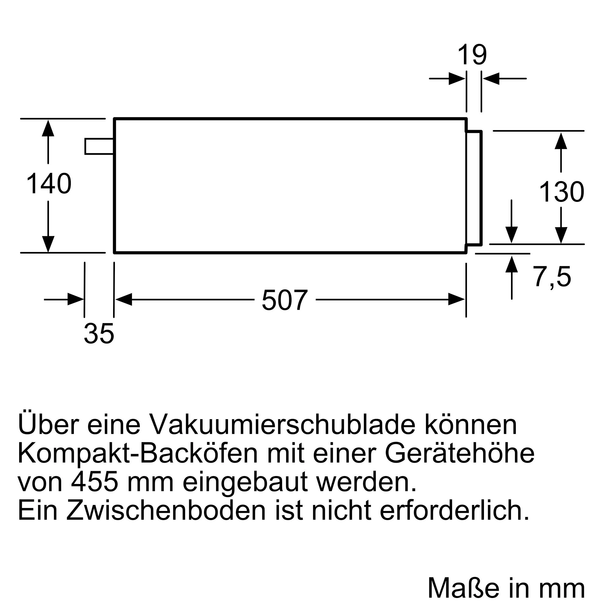 Siemens BV910E1B1 Einbau-Vakuumierschublade Schwarz