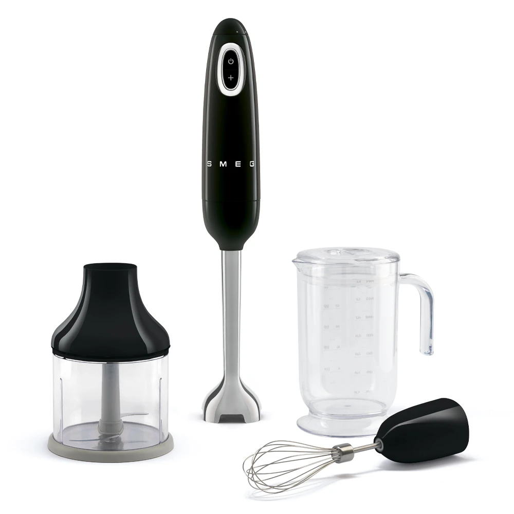 Smeg HBF03BLEU Stabmixer-Set Schwarz