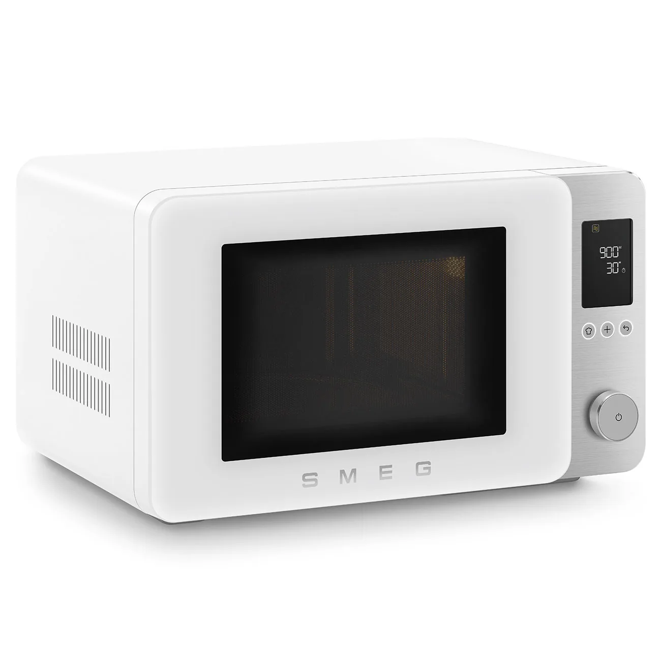 Smeg MOC02WHMEU Kombi-Tisch-Mikrowelle Weiß-Matt-Aluminium