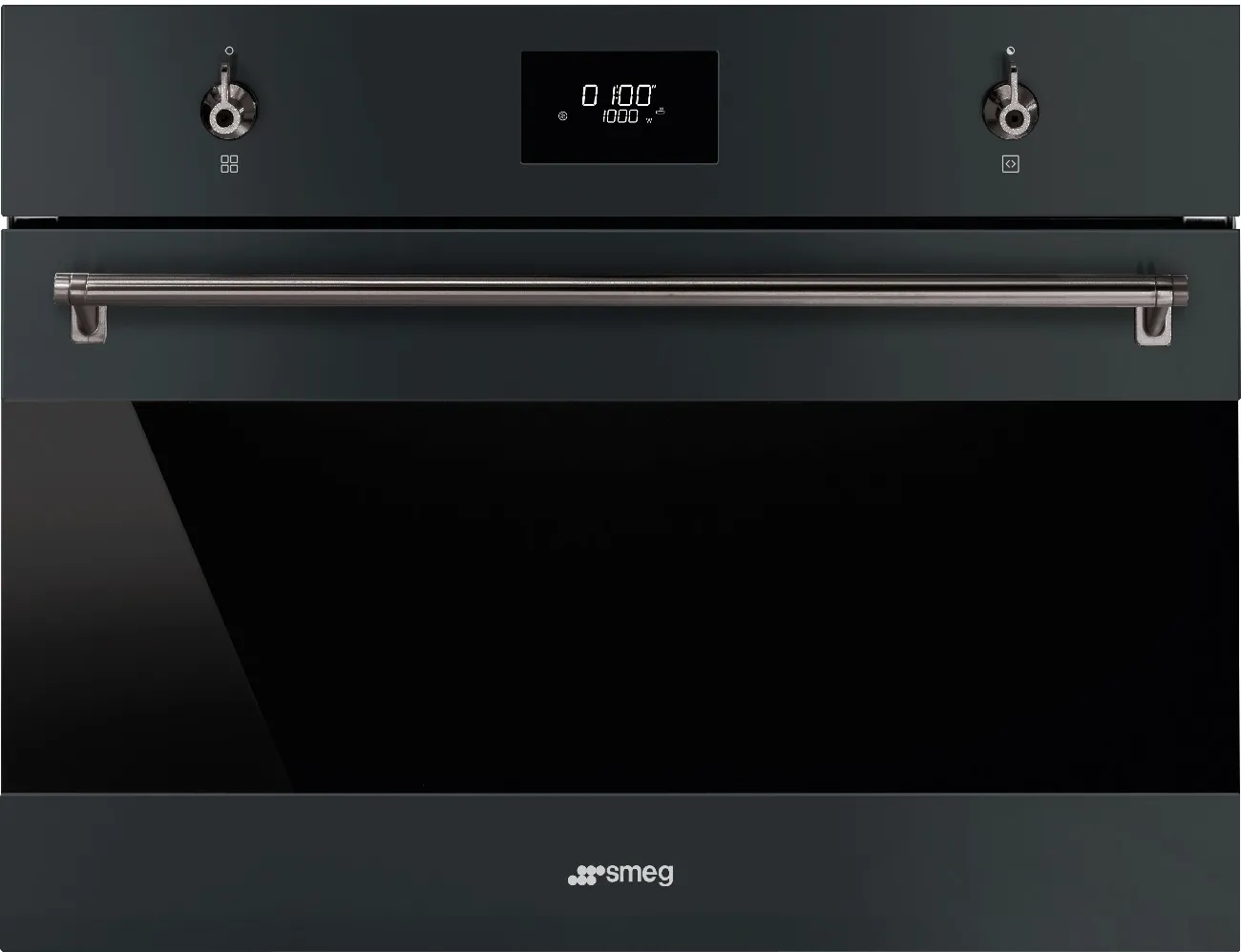 Smeg SO4301M0N Einbau-Kompaktbackofen mit Mikrowellenfunktion Schwarz