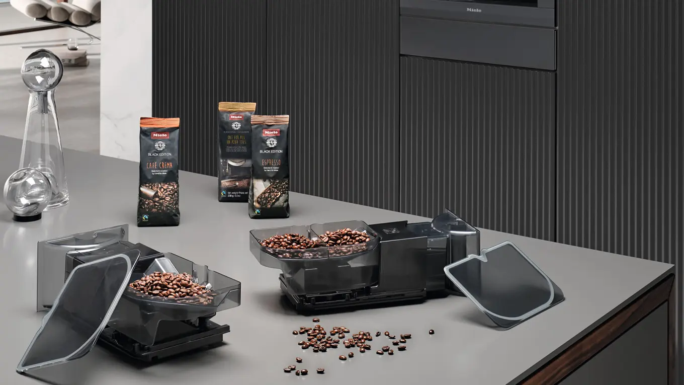 Miele CoffeeSelect Bohnenbehälter für drei verschiedene sorten