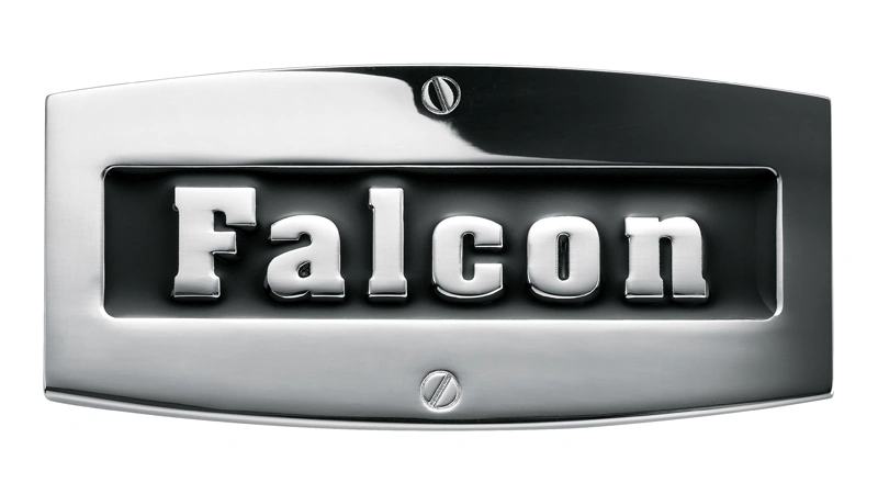 falcon logo in schwarz edelstahl