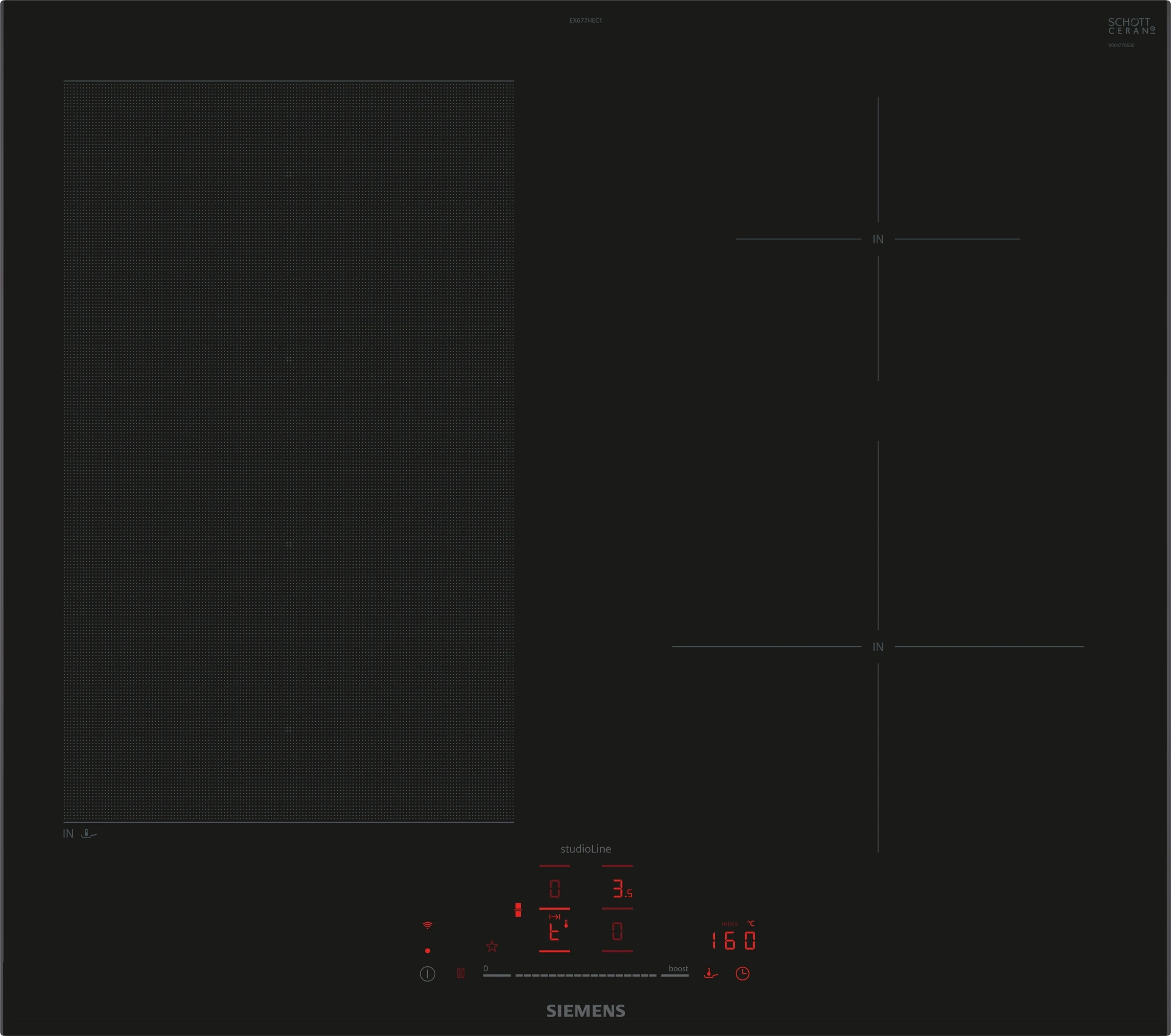 Siemens studioLine EX677HEC1E Einbau-Induktionskochfeld