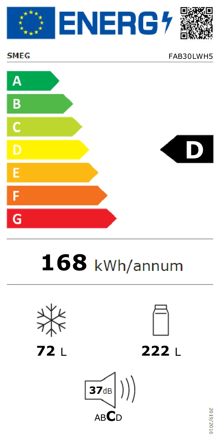 Energieklasse D - Vollständiges EU-Energielabel