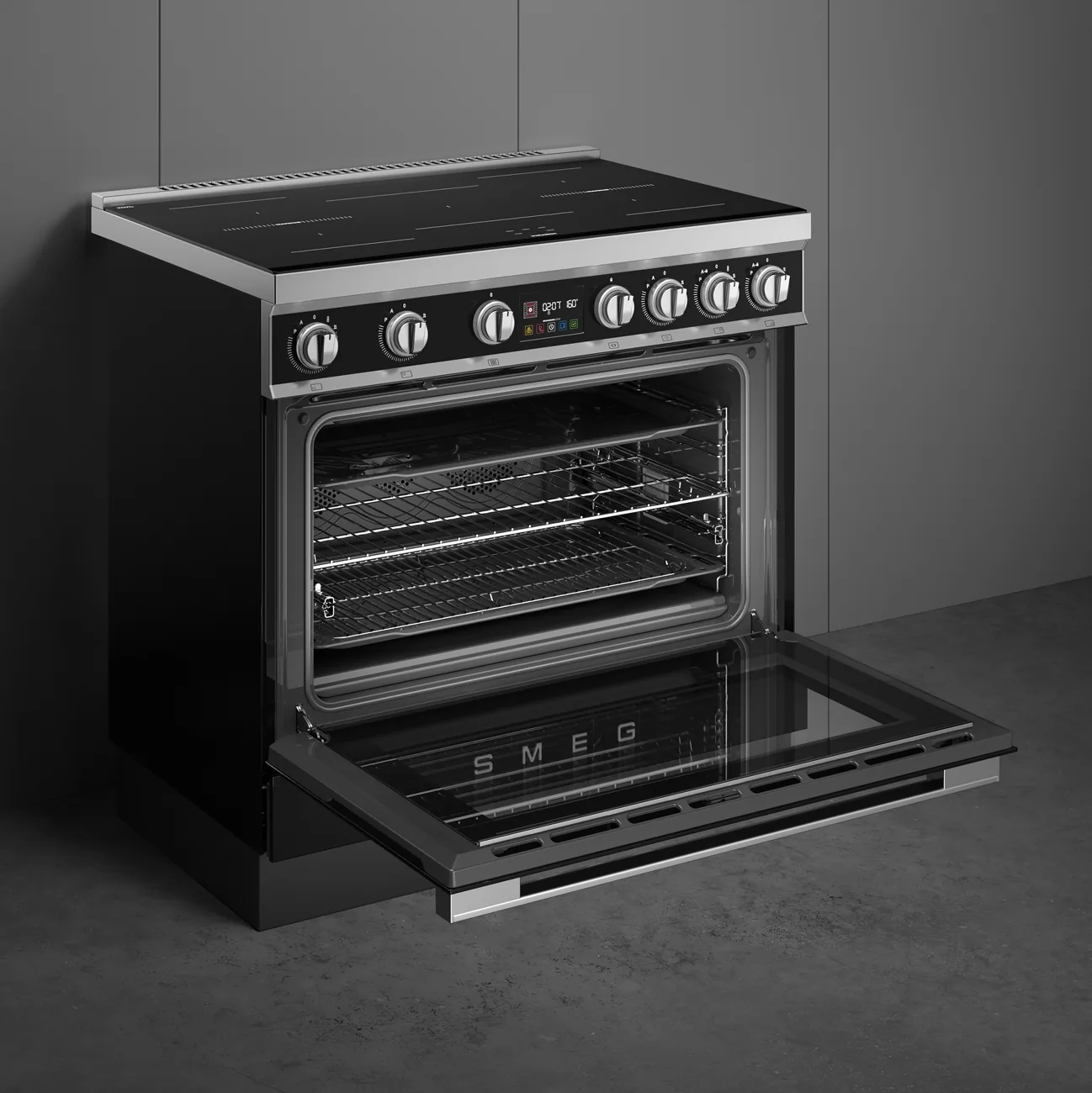 Smeg CPF90I1PBL2 Kochzentrum Schwarz