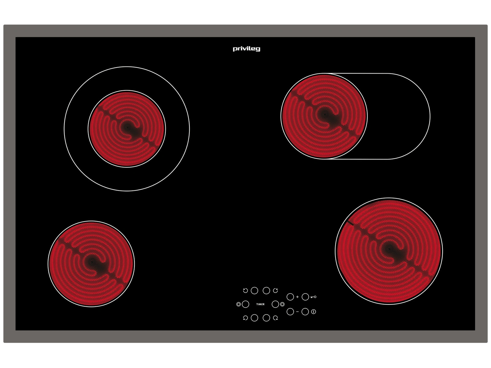 Privileg PCTAC K7042 IN Einbau-Glaskeramikkochfeld Schwarz Privileg PCTAC K7042 IN Einbau-Glaskeramikkochfeld Schwarz