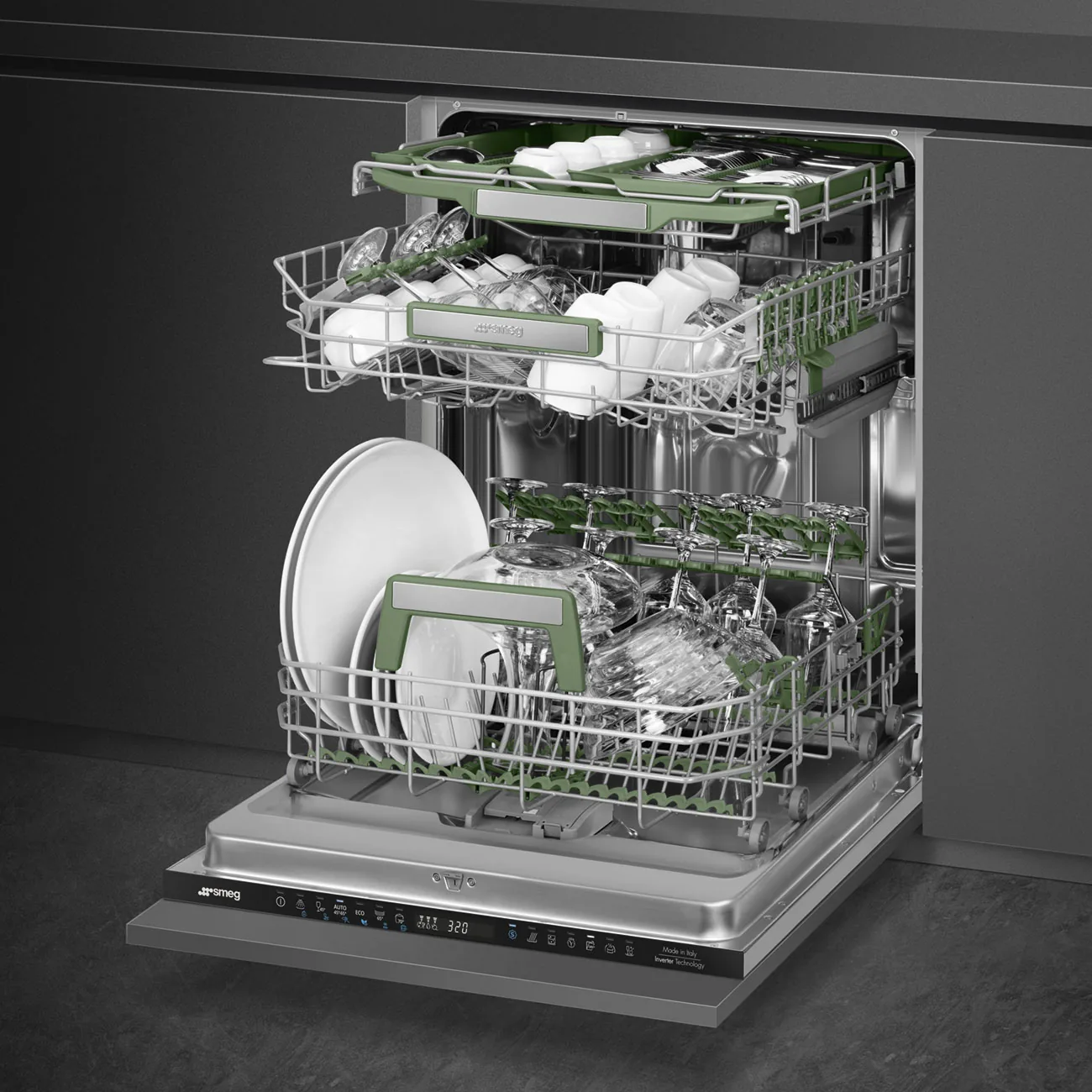 Smeg STL324AQLLHDE Vollintegrierter Geschirrspüler