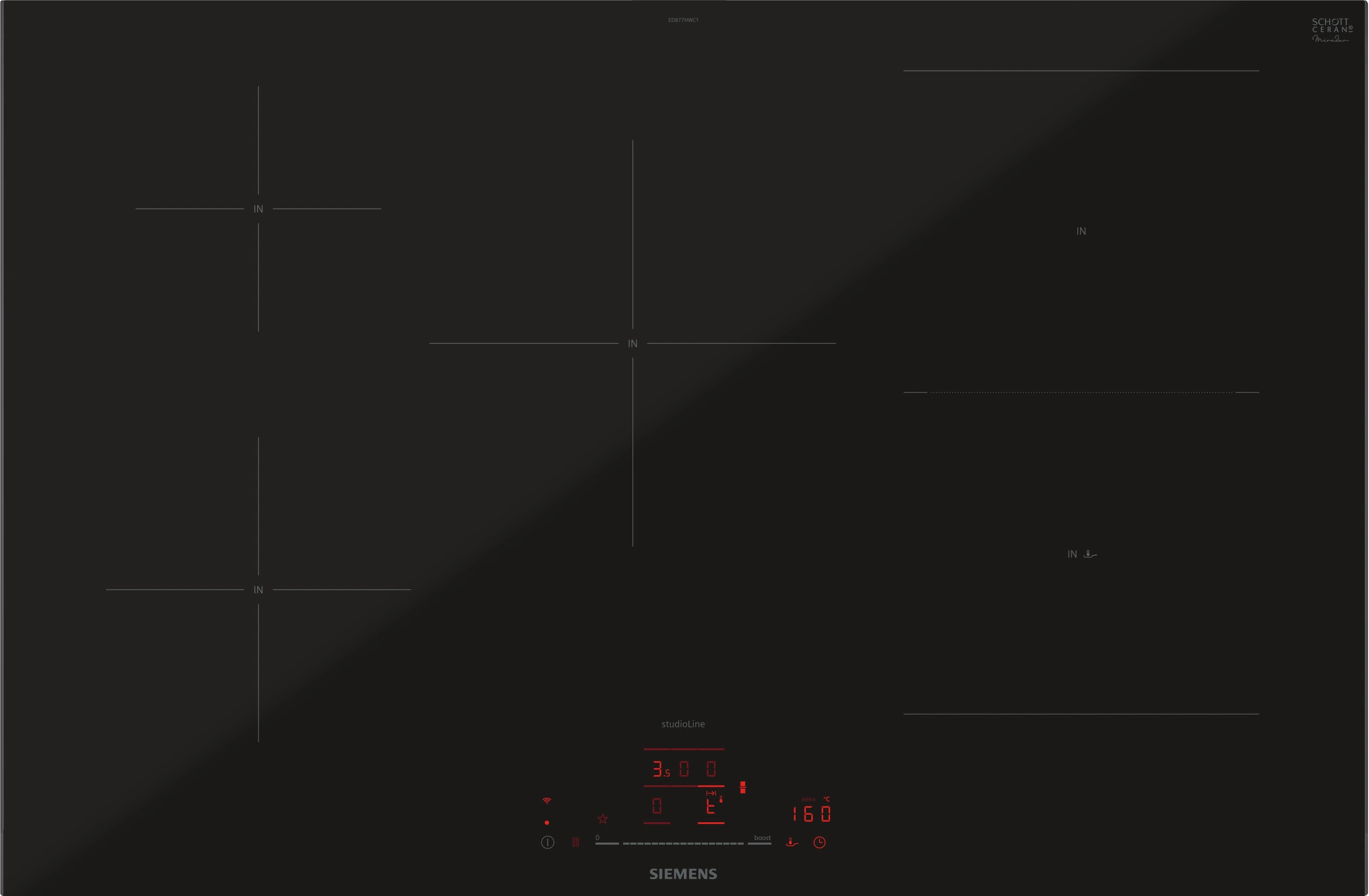 Siemens studioLine ED870HWC1E Einbau-Induktionskochfeld