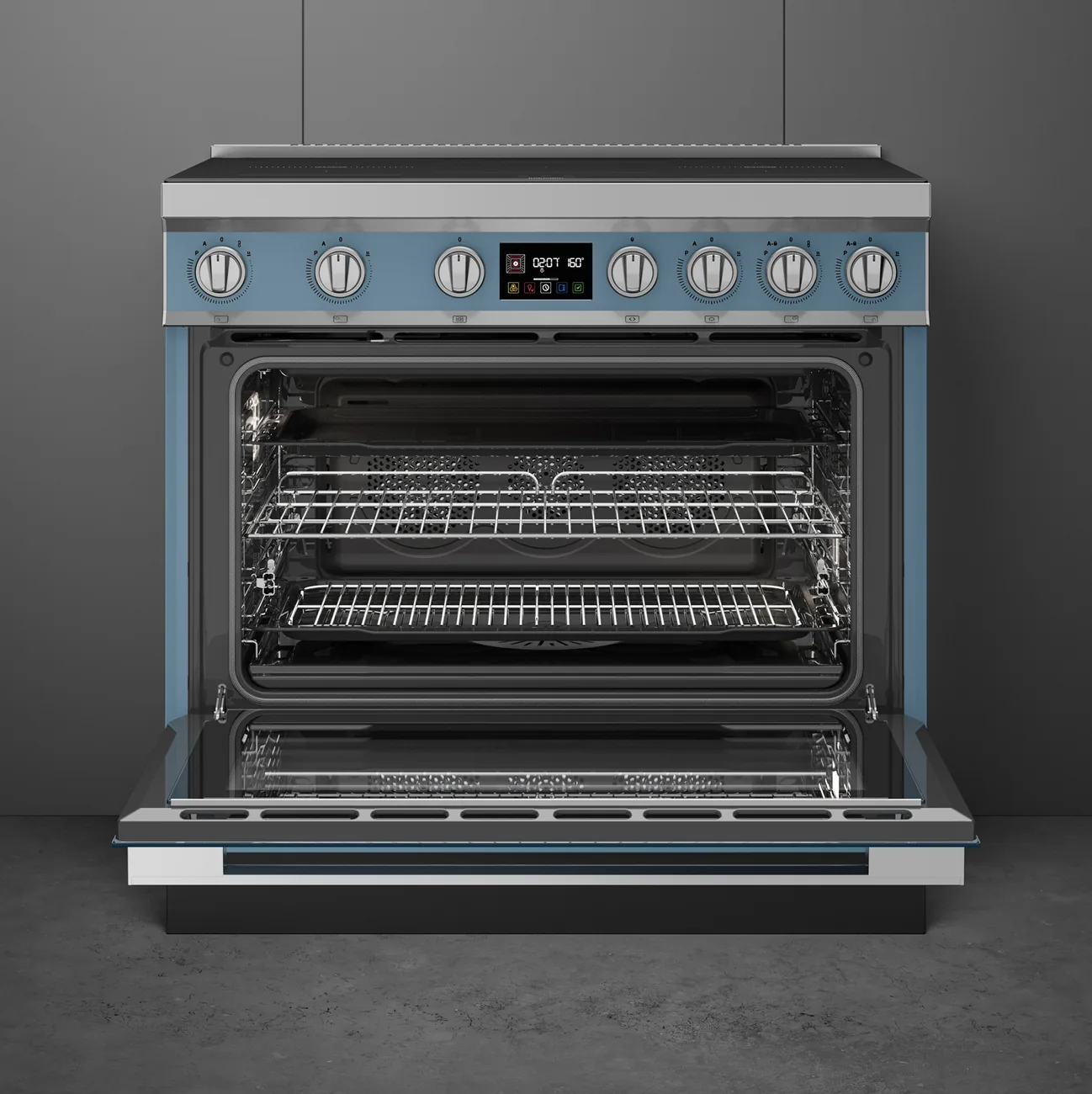 Smeg CPF90I1PSB2 Kochzentrum Storm Blue