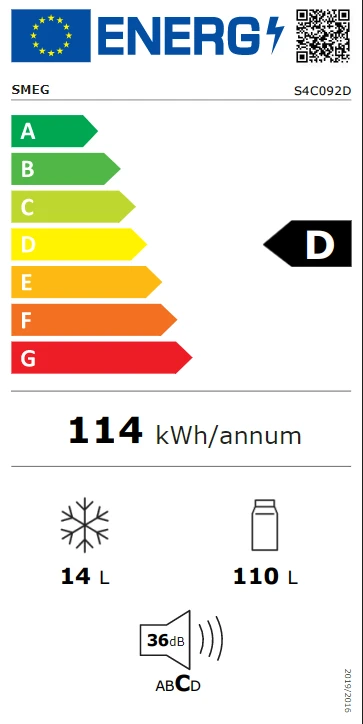 Energy Class D - Full EU energy label