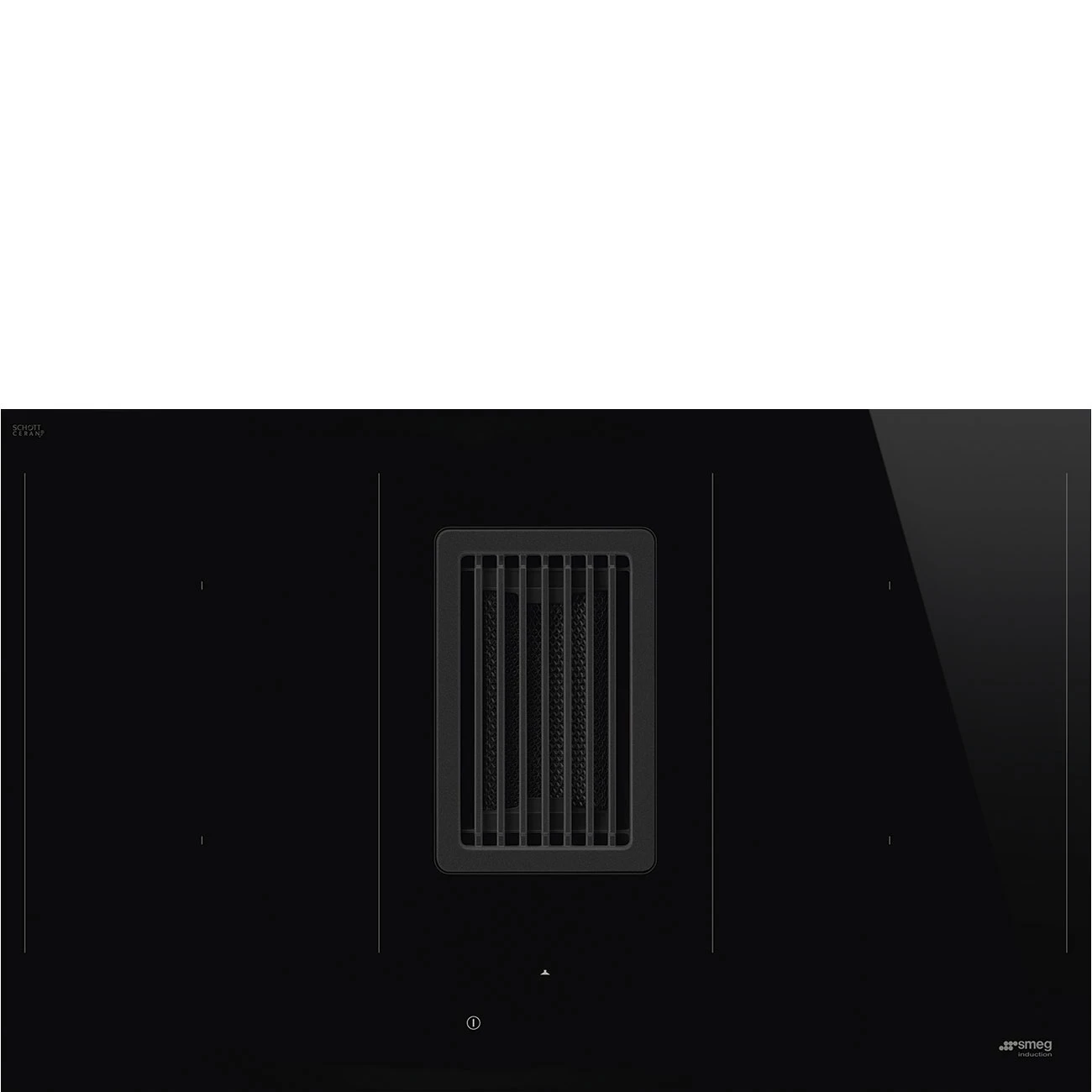 Smeg HOBD482D Induktionskochfeld mit integriertem Wrasenabzug Schwarz