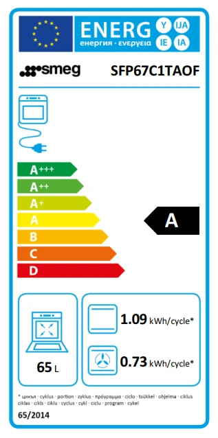 Energy Class A - Full EU energy label